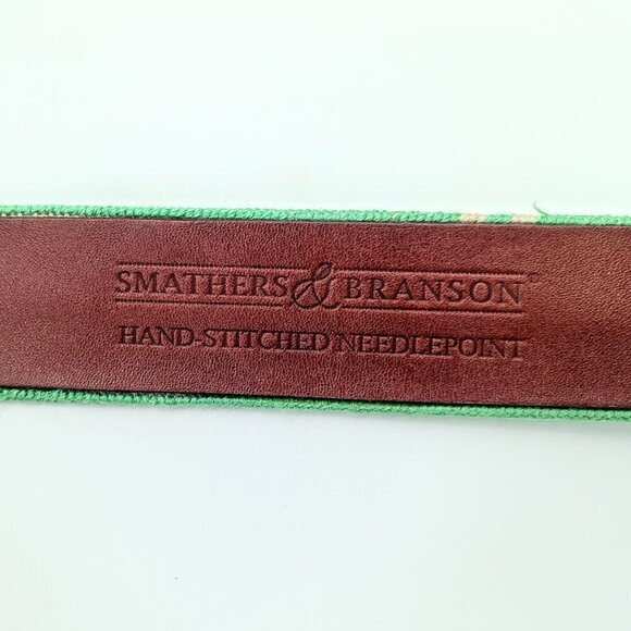 Smathers & Branson Hand-Stitched Needlepoint Leather Belt - Picture 9 of 9